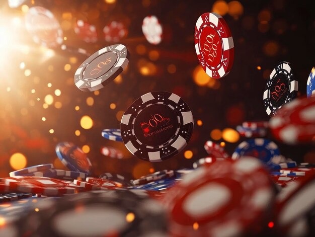 Caribbean Stud Poker table layout with dealer and player positions